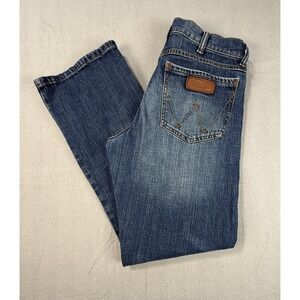 Wrangler Retro Relaxed Bootcut Jeans Womens 32 Mid Rise Dark Wash